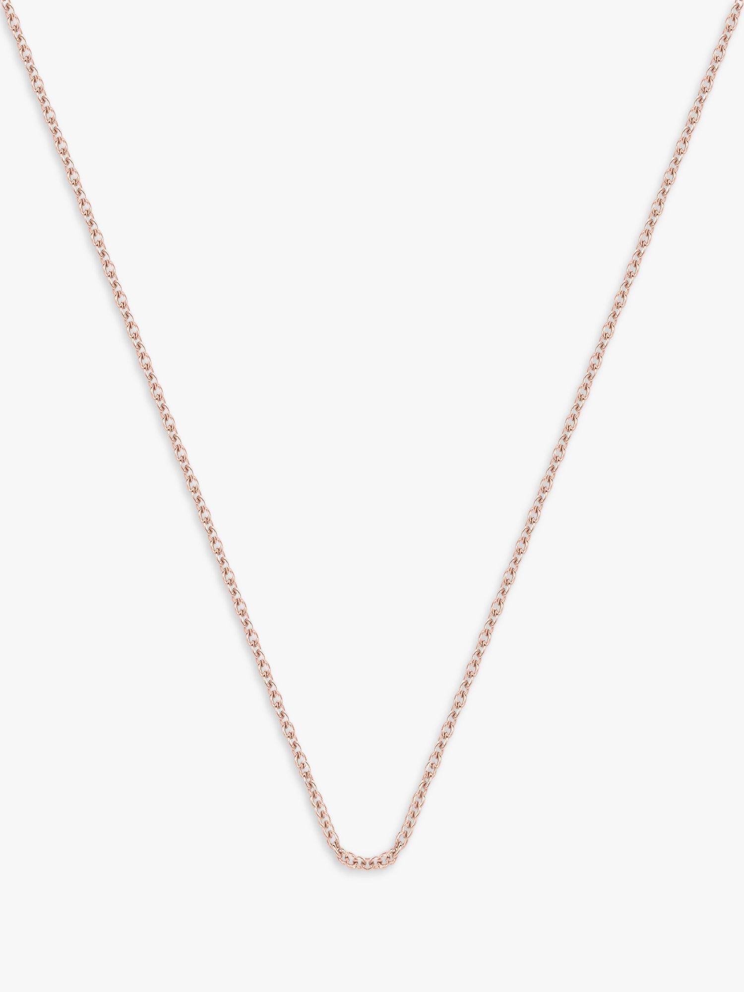 Monica Vinader Long Fine Chain Necklace Rose Gold