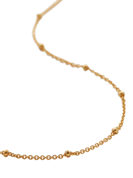 Monica Vinader Fine Beaded Chain Necklace, Gold