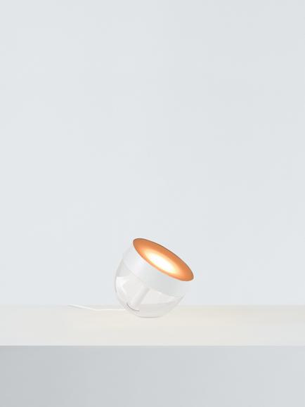 Philips Hue White and Colour Ambiance Iris LED Smart Table Lamp with Bluetooth, White, White