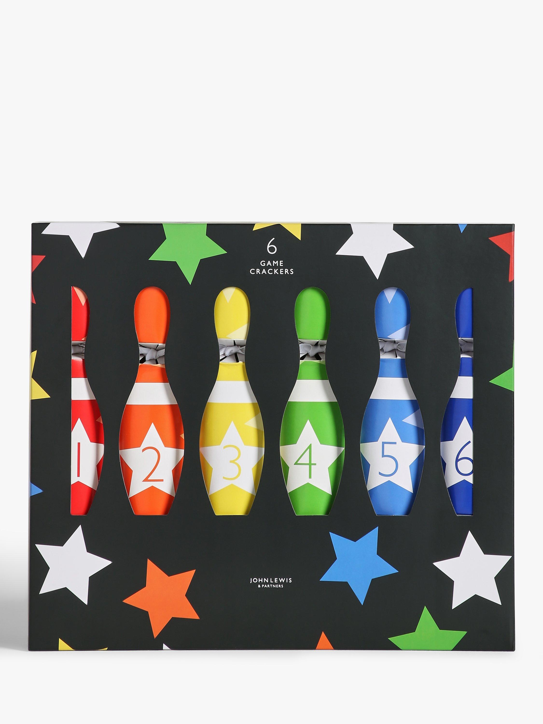 John Lewis & Partners Santa Bowling Game Christmas Crackers, Pack of 6, Multi