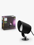 Philips Hue White and Colour Ambiance Lily LED XL Smart Outdoor Spotlight Extension, Black