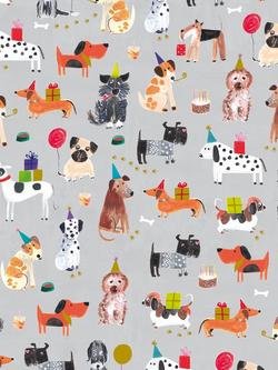 Paper Salad Party Dogs Wrapping Paper, 4m, Grey