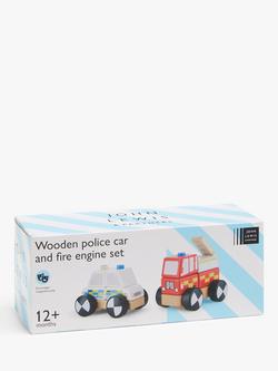 John Lewis Wooden Police & Fire Truck Set - view 2, 