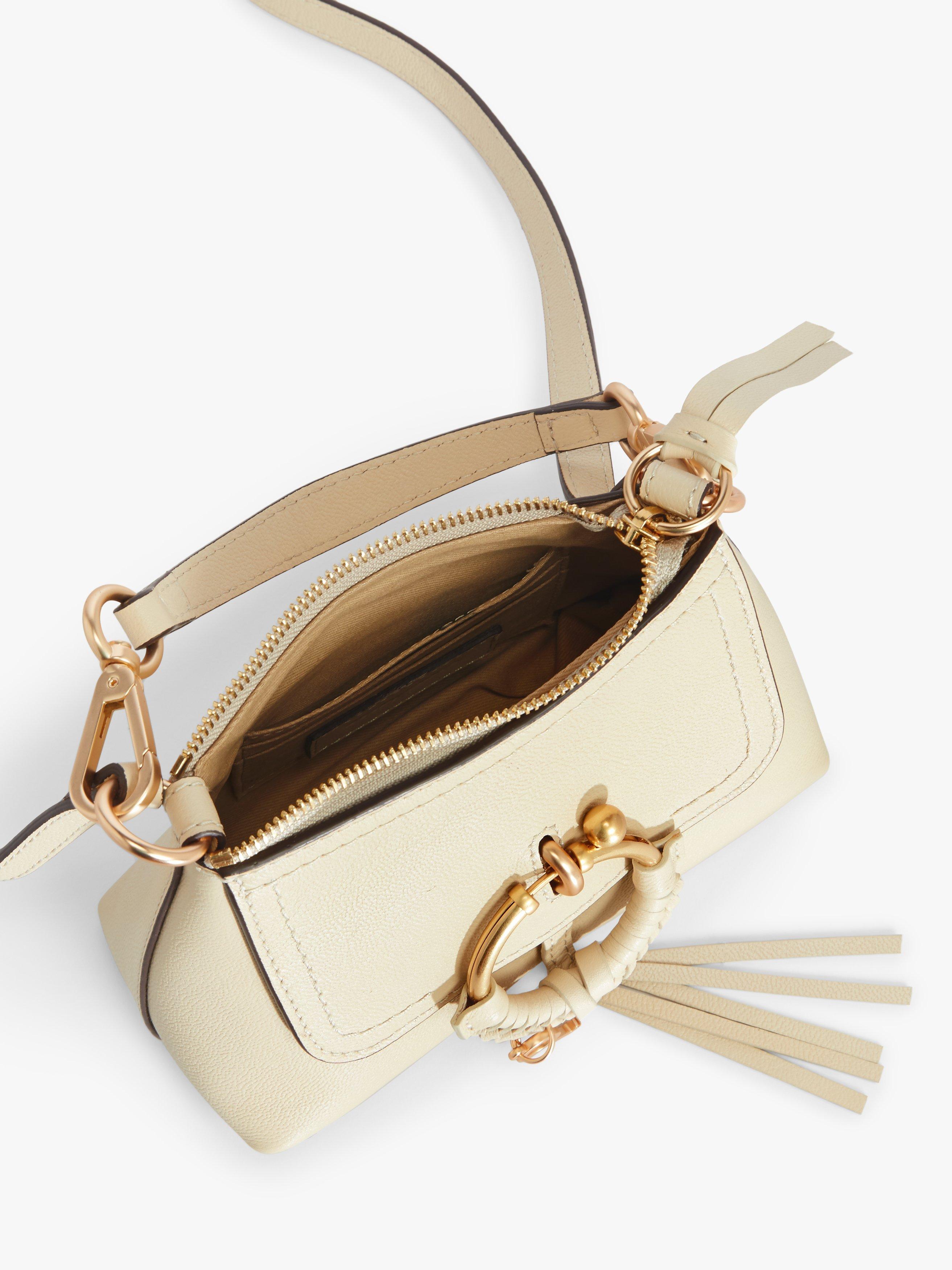 See By Chloe Joan Leather Suede Mini Satchel Bag Cement Beige