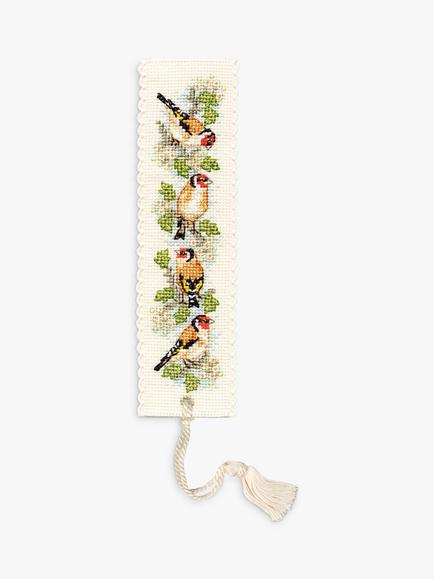 Textile Heritage Goldfinches Bookmark Counted Cross Stitch Kit, 