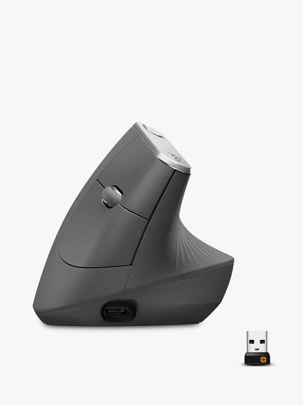 Logitech MX Vertical Advanced Ergonomic Mouse, Graphite, Graphite