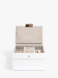 Stackers Mini Jewellery Box, White/Rose Gold