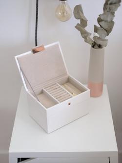 Stackers Mini Jewellery Box - view 2, White/Rose Gold