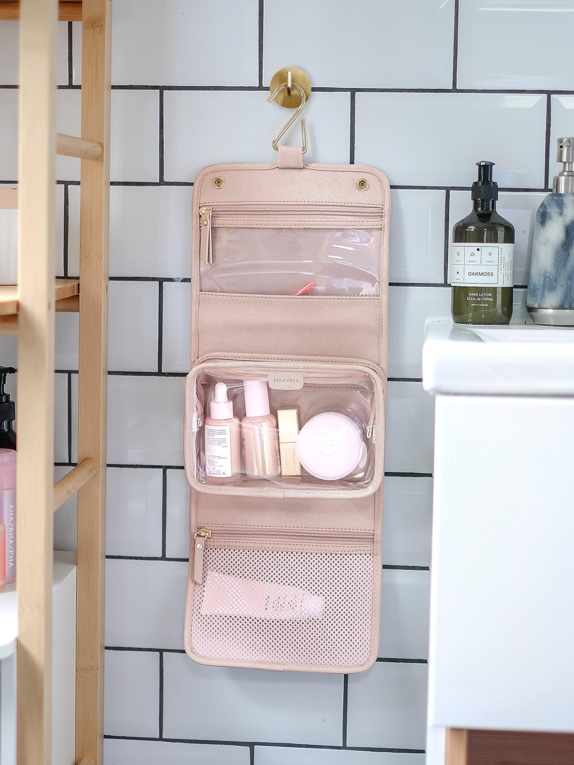 Stackers Hanging Travel Wash Bag, Blush Pink