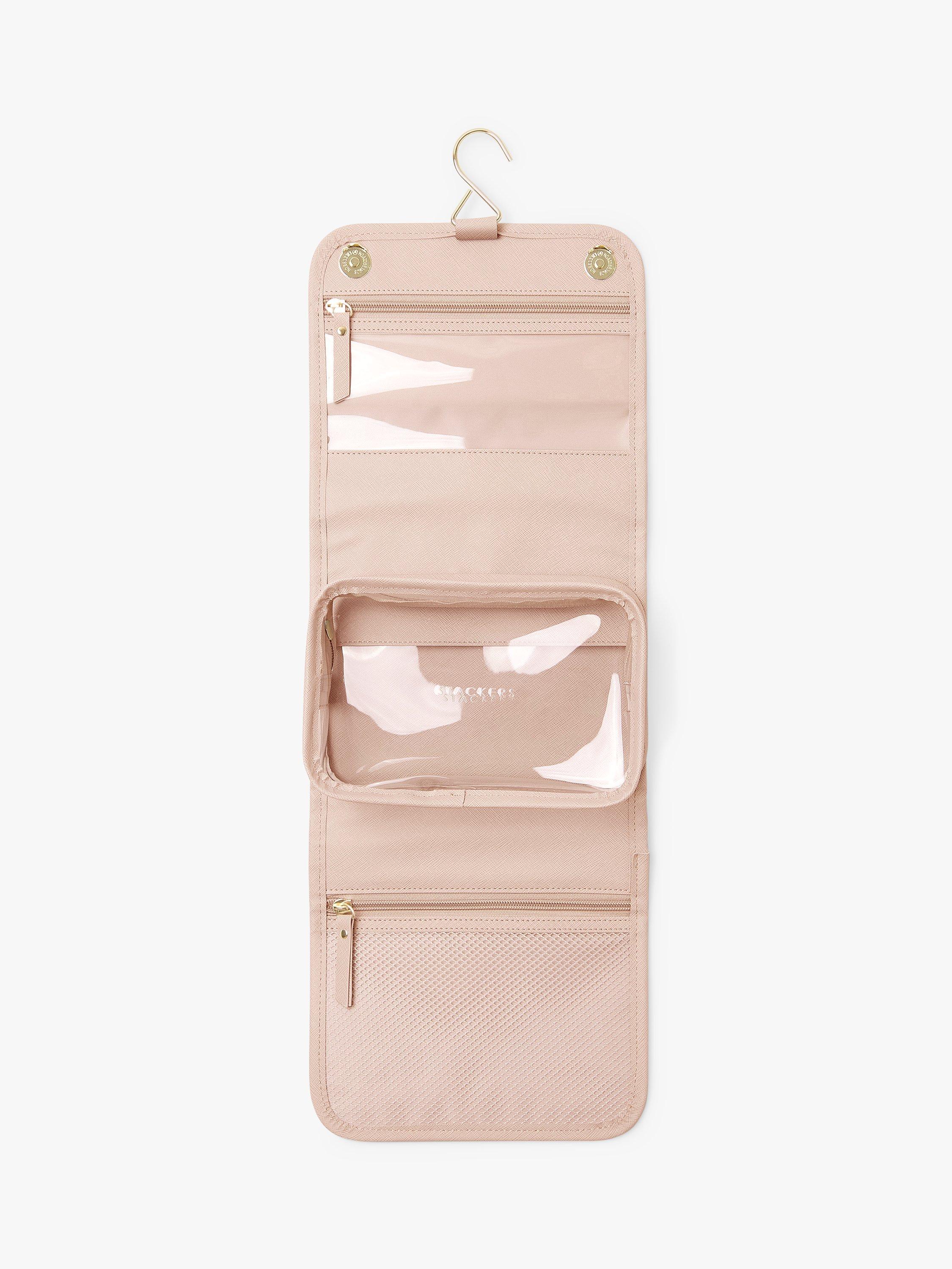 Stackers Hanging Travel Wash Bag, Blush Pink