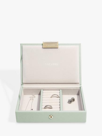 Stackers Mini Jewellery Box Lid, Sage Green