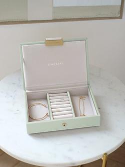 Stackers Mini Jewellery Box Lid - view 2, Sage Green