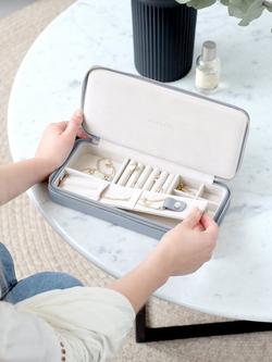 Stackers Sleek Necklace Travel Jewellery Box - view 2, Dusky Blue