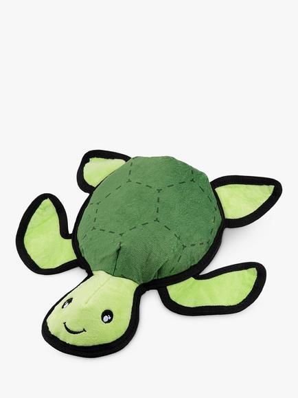 Beco Pets Rough & Tough Turtle Recycled Polyester Dog Toy, Medium, Green