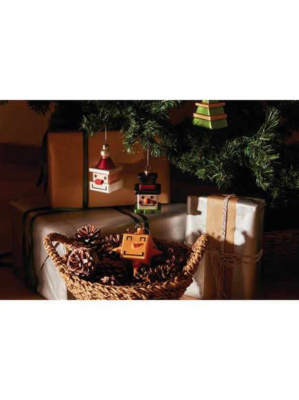 Alessi Cubik Snowman Christmas Tree Bauble - view 2, Multi