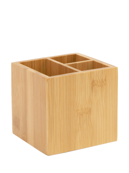 Osco Bamboo 3 Section Pen Pot, Natural