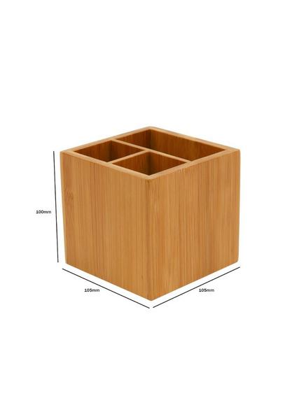 Osco Bamboo 3 Section Pen Pot - view 2, Natural