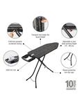 Brabantia Extra Large Ironing Board, Denim Black, L124 x W45cm