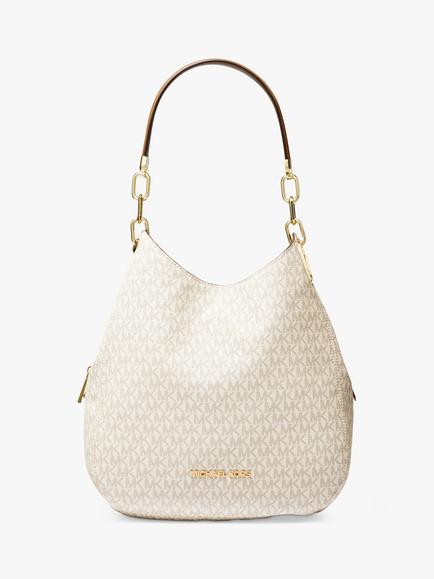 MICHAEL Michael Kors Lillie Logo Large Shoulder Bag, Vanilla