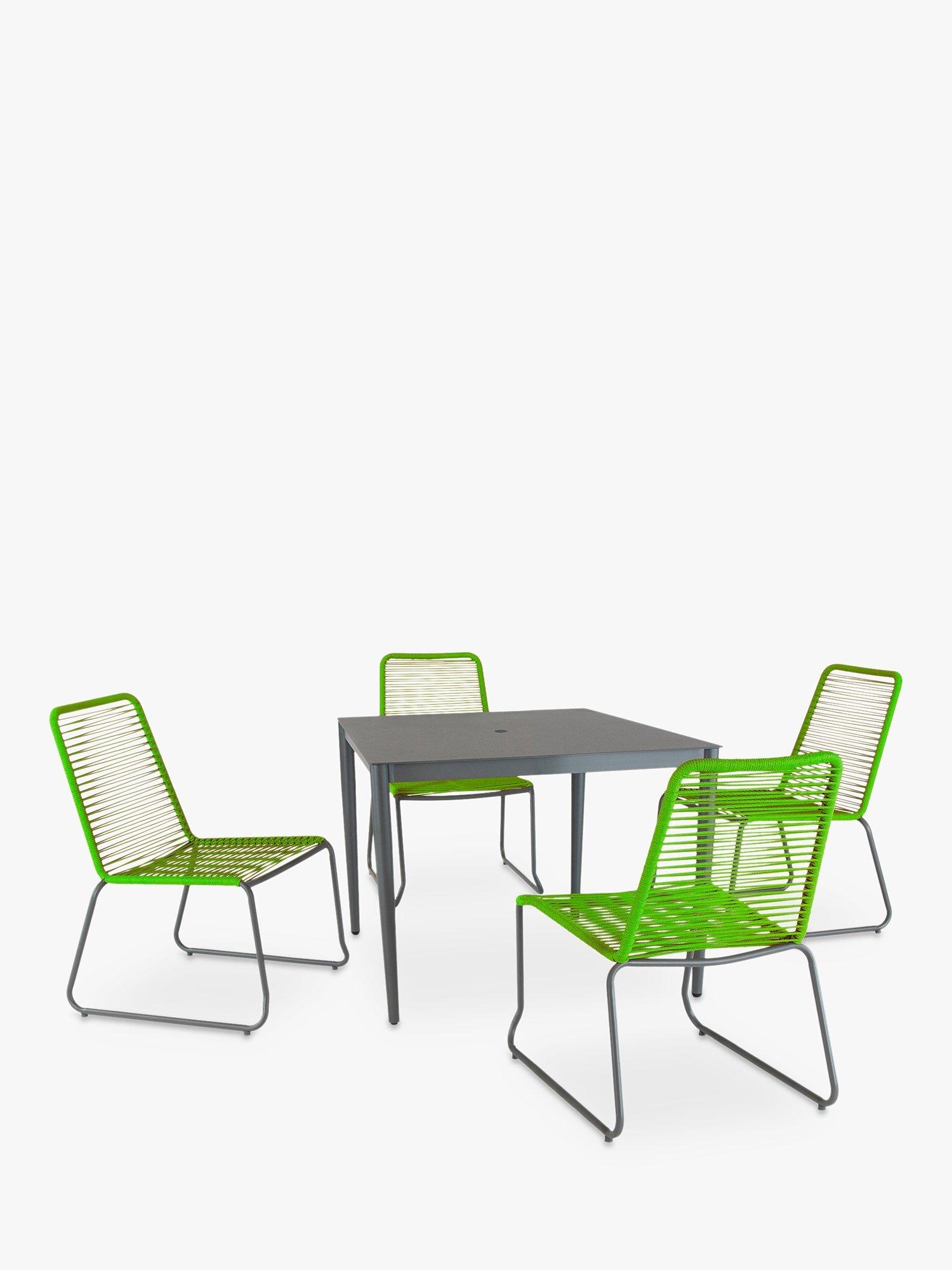 KETTLER Metro 4-Seater Garden Dining Table & Chairs Set, Green