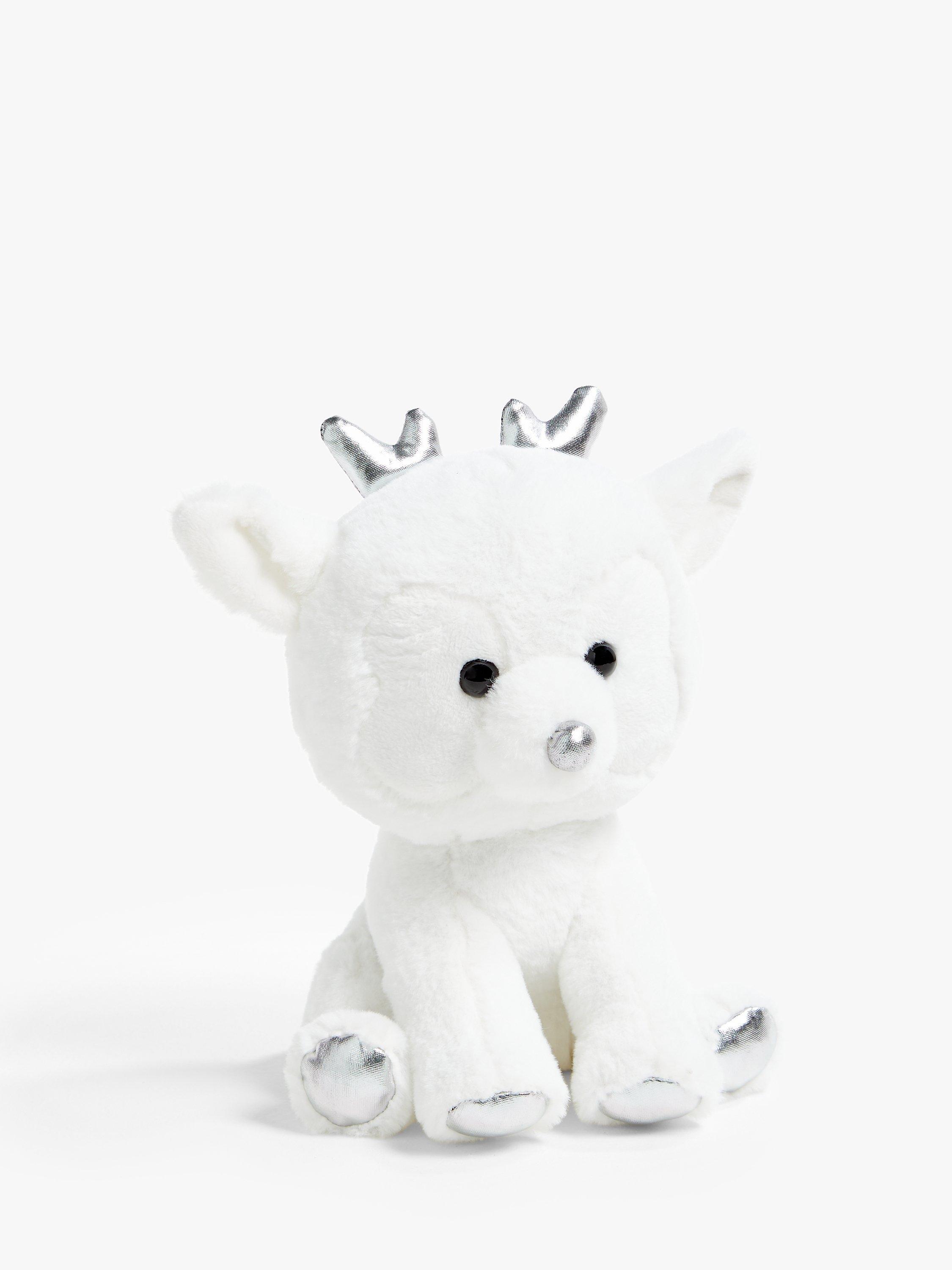 John Lewis & Partners Pop Art Plush Silver Reindeer Toy