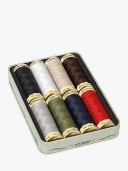 Gütermann creativ Nostalgic Sewing Tin with Sew-All Thread, 100m, Pack of 8, Plain - view 2, Plain