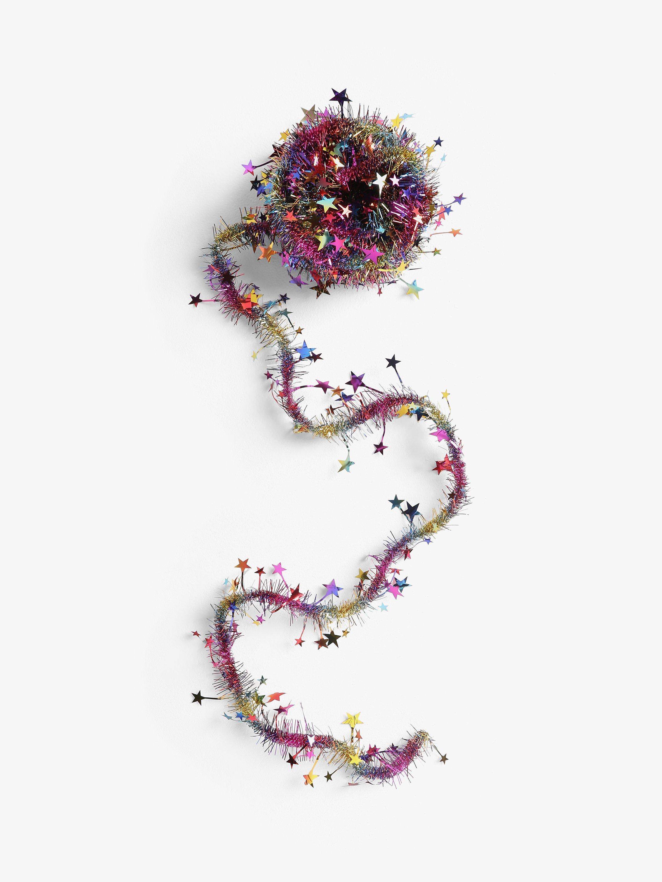 John Lewis & Partners Star Tinsel Garland, Rainbow