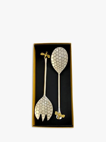 Culinary Concepts Queen Bee Salad Servers Set, 2 Piece - view 2, Silver