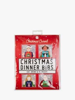 Talking Tables Christmas Dinner Bibs, Multi