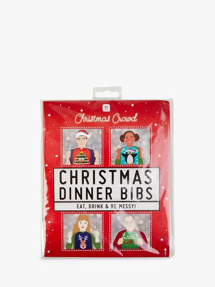 Talking Tables Christmas Dinner Bibs, Multi