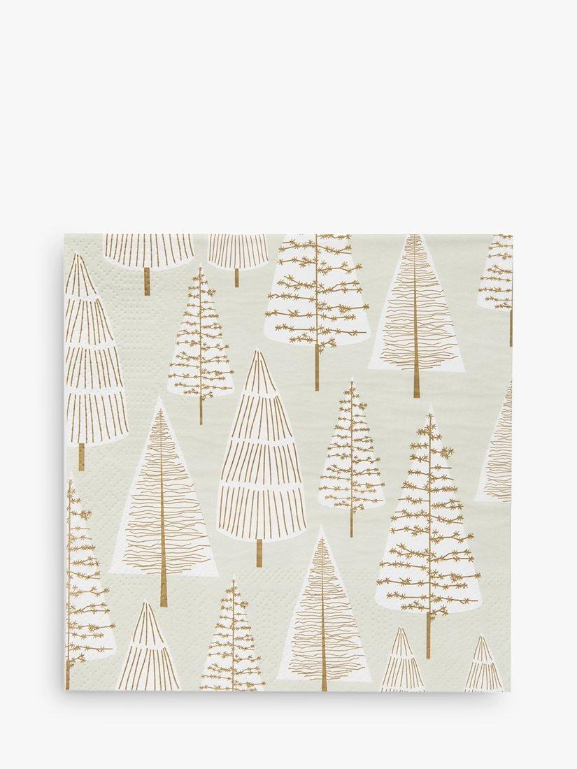 Talking Tables Christmas Metallic Christmas Trees, Pack of 16