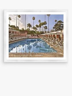 Brookpace Lascelles 'Beverly Hills Hotel 2' Framed Print & Mount, 66 x 81cm, Blue/Multi, Blue/Multi