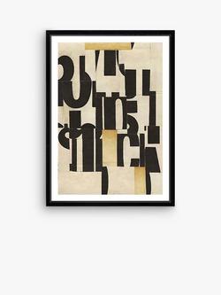 Brookpace Lascelles 'Type 2' Framed Print & Mount, 76 x 56cm, Black, Black