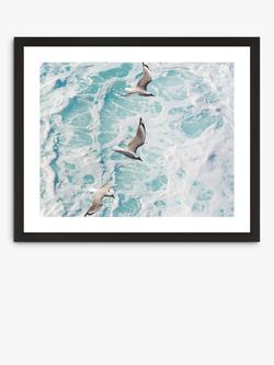 Brookpace Lascelles 'Gannets 1' Framed Print & Mount, 56 x 66cm, Blue, Blue
