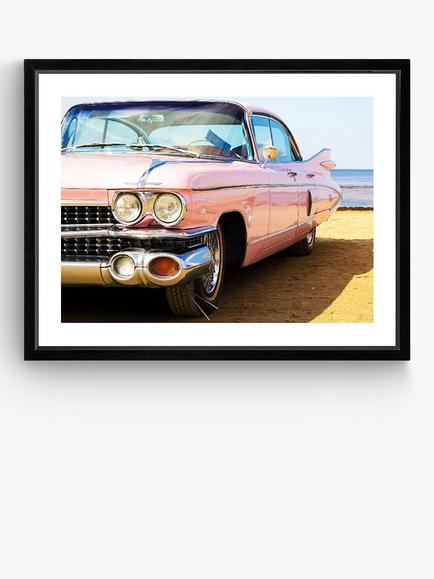 Brookpace Lascelles 'Pink Cadillac' Framed Print & Mount, 66 x 86cm, Pink, Pink