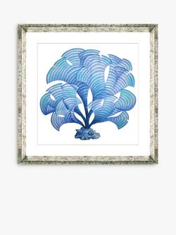 Brookpace Lascelles 'Blue Seaweed 5' Framed Print & Mount, 46 x 46cm, Blue, Blue