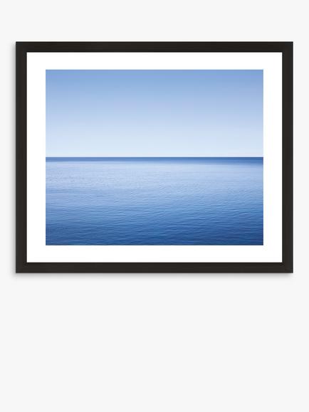 Brookpace Lascelles 'Calm' Framed Print & Mount, 56 x 66cm, Blue, Blue