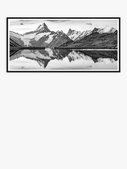 Brookpace Lascelles 'Monte Rosa' Framed Print & Mount, 56 x 101.5cm, Black/White, Black/White
