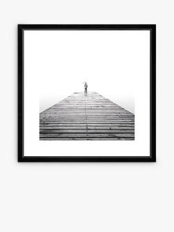 Brookpace Lascelles 'Pier 3' Framed Print & Mount, 56 x 56cm, Black/White, Black/White