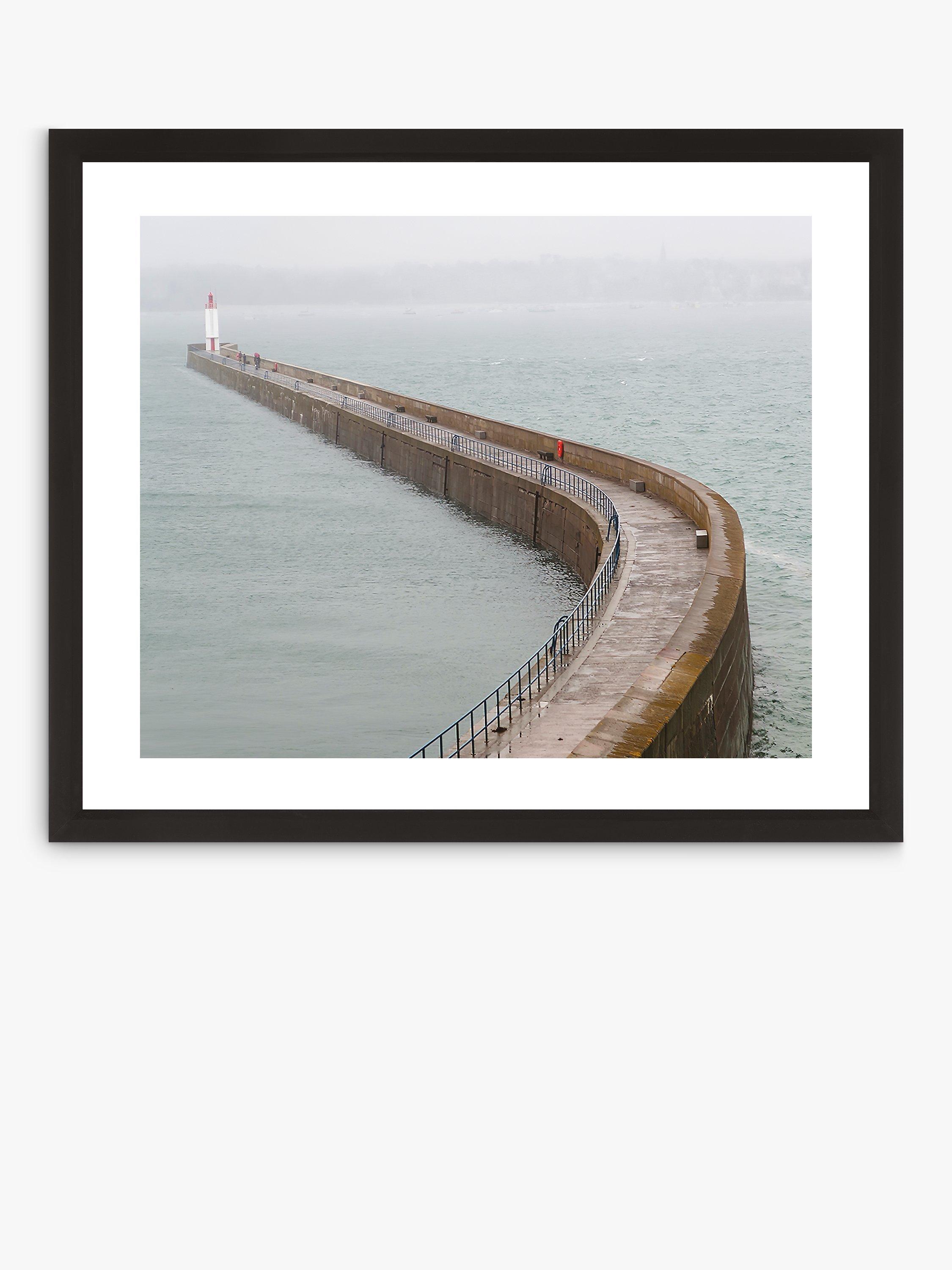 Brookpace Lascelles 'Pier 1' Framed Print & Mount, 46 x 56cm, Grey