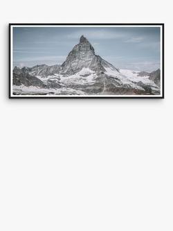 Brookpace Lascelles 'Matterhorn' Framed Print & Mount, 56 x 101.5cm, Blue/Grey, Blue/Grey