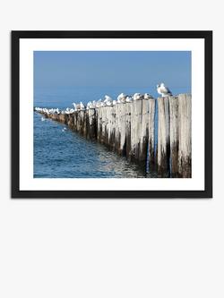 Brookpace Lascelles 'Breaker Block' Framed Print & Mount, 56 x 66cm, Blue, Blue