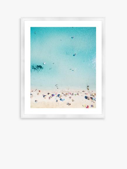 Brookpace Lascelles 'Beach Brella 3' Framed Print & Mount, 56 x 66cm, Multi, Multi