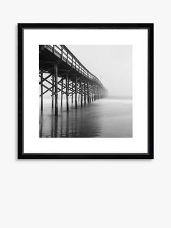 Brookpace Lascelles 'Pier 2' Framed Print & Mount, 56 x 56cm, Black/White, Black/White