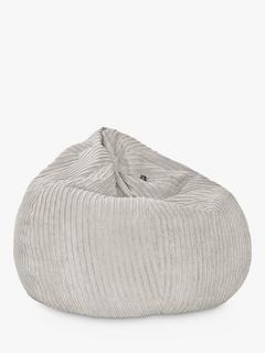 rucomfy Slouchbag Jumbo Cord Bean Bag, Platinum