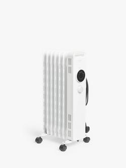 John Lewis Analogue Oil Radiator, White
