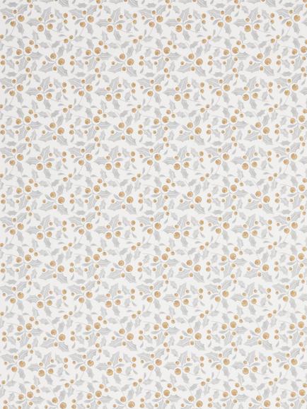 John Lewis Classic Holly PVC Tablecloth Fabric - view 2, Silver/Gold