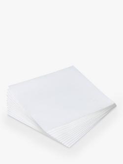 John Lewis Paper Napkins, 40cm, Pack of 12, White