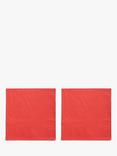 John Lewis 33 cm Paper Napkins, 2 Packs of 20, Red