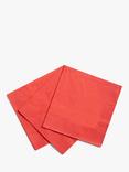 John Lewis 33 cm Paper Napkins, 2 Packs of 20, Red